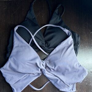 Women's Black and Gray Sports Bras